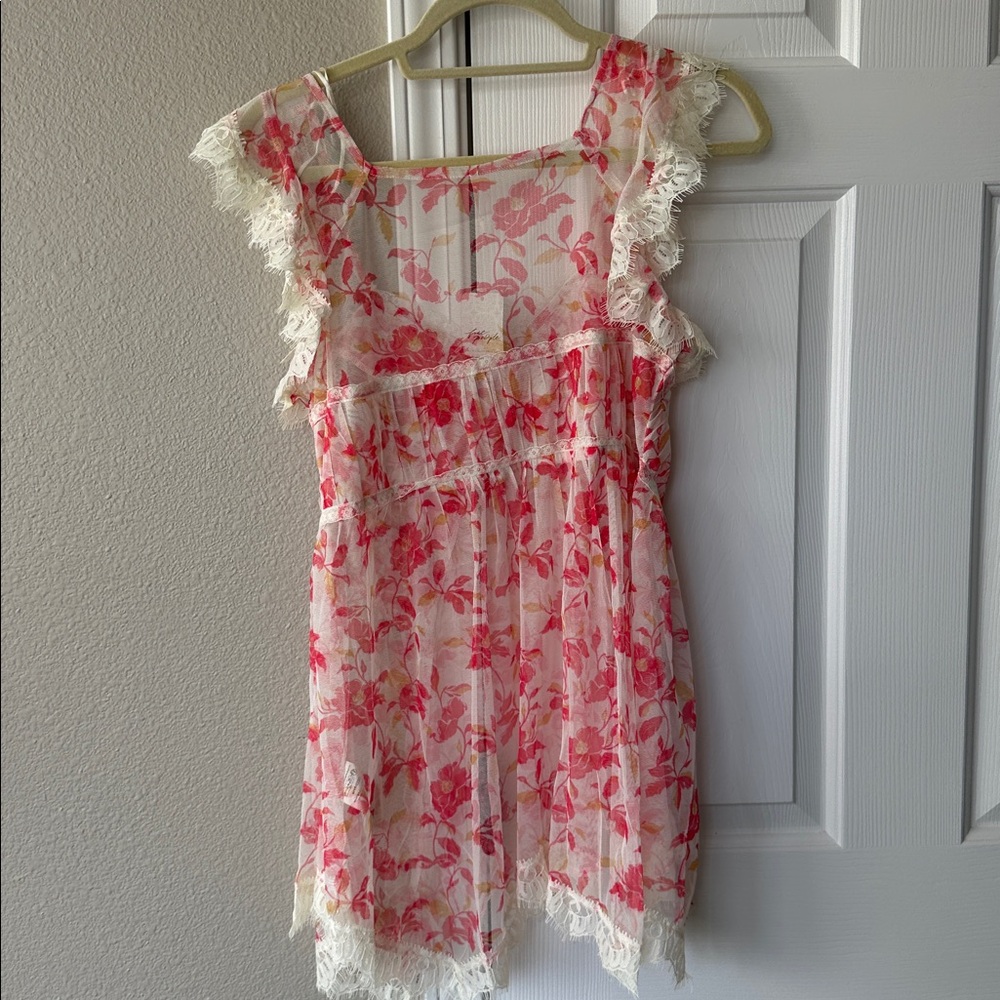 NWT Free People Intimately Ivie Tunic in ivory combo - Picture 7 of 9